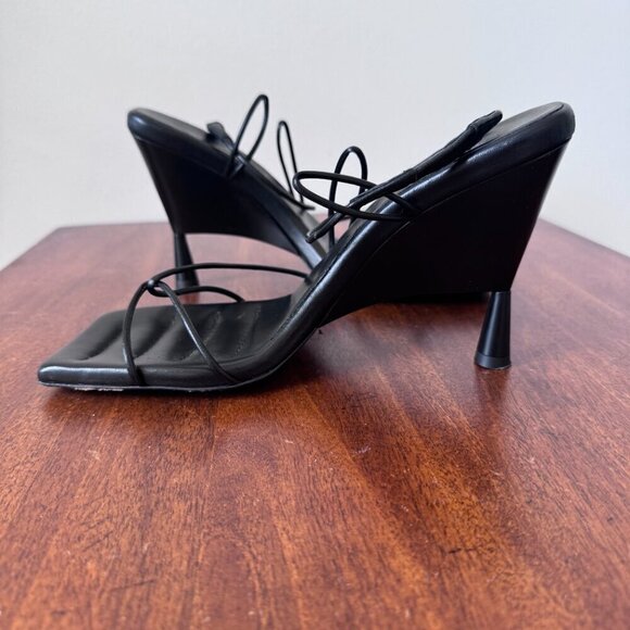 Gia Borghini Strappy Leather Wedge Sandal - Picture 2 of 11